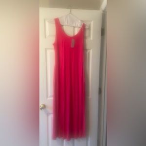 Hot pink tank dress